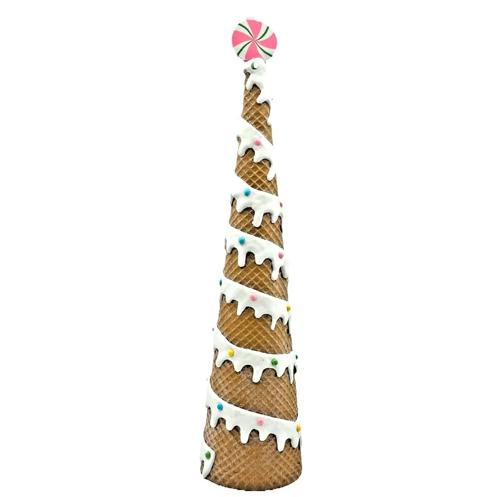 Pepper Mint Square Candy Ice Cream Cone Christmas Tree 18